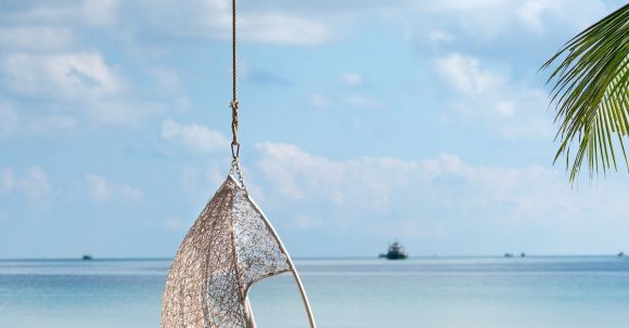Travel Relaxation - White Hanging Chair