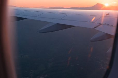 Travel Flights - Airliner Mirror View