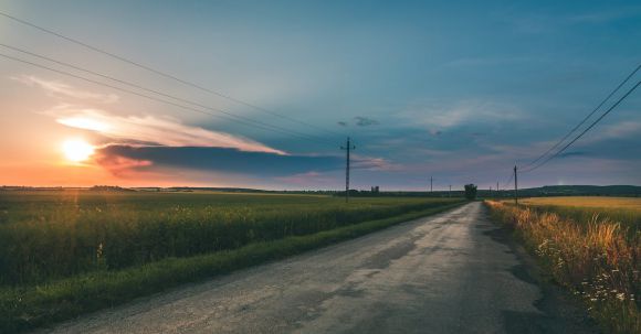 Country - Grey Empty Road Between fields