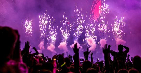 Music Festival - Purple Fireworks Effect