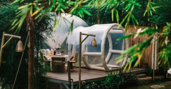 Travel Retreat - Cozy bubble tent in rainforest camp