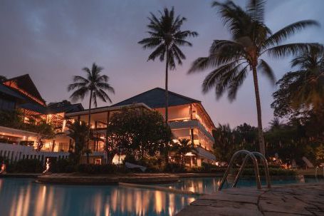 Resort - Palm Trees at Night