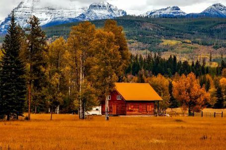 Country - Brown Cabin Near Trees and Mountains