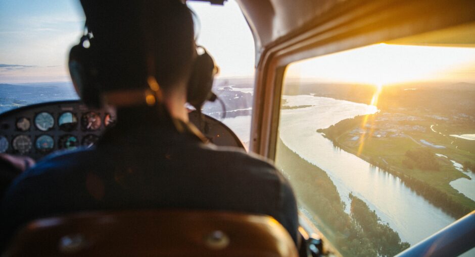 view from a cabin of private jet